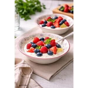 Johnson Bros England 1985 Set Of 6 Summer Chintz Berry Fruit Bowls, 5x1.25”